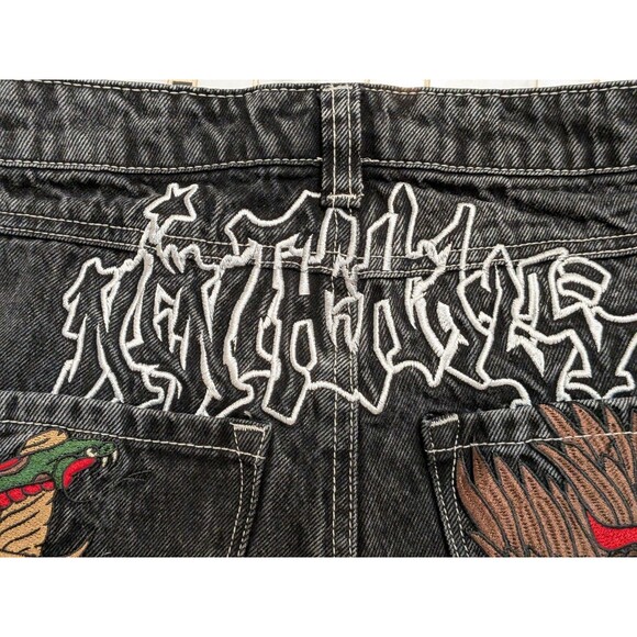 Ninth Hall Ambush Embroidered Black Denim Relaxed Jeans 30 Y2K Streetwear Zumiez - Picture 13 of 16
